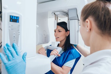 Woman getting X-Rays